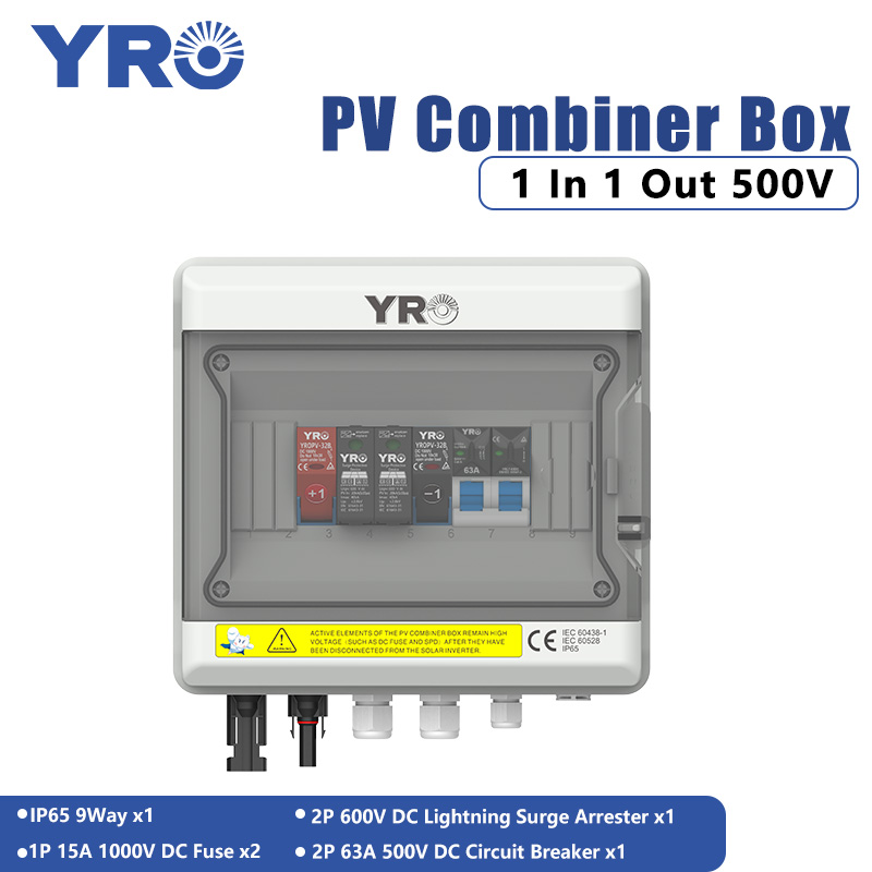 Caja de distribución solar 1 en 1 de salida 500 V CC