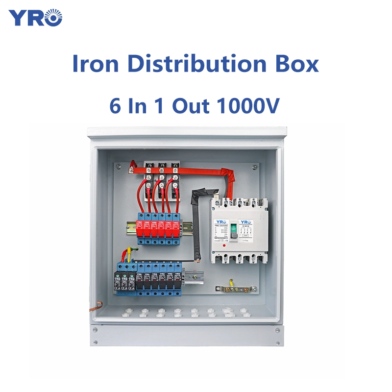 6 en 1 Out 1000V Caja de distribución de hierro DC