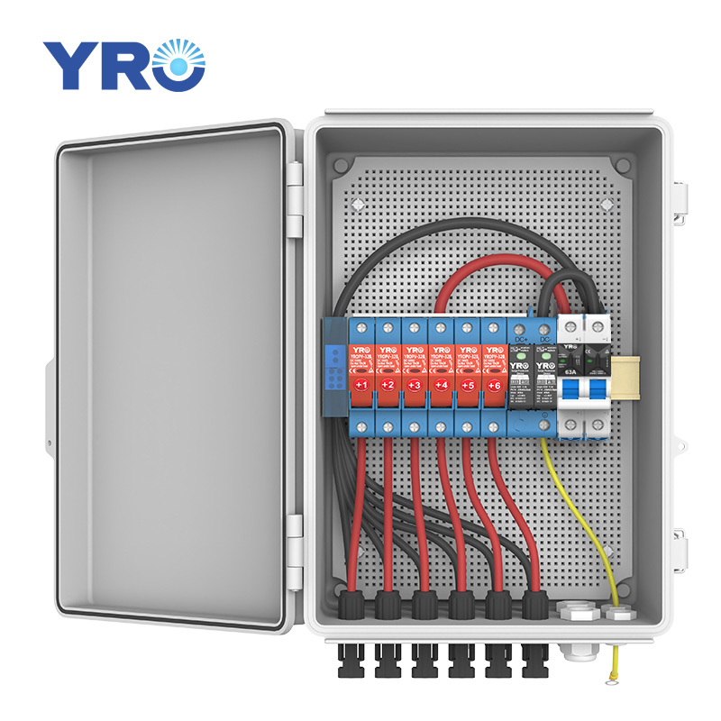 Caja de distribución ABS 6 en 1 salida 500 V CC